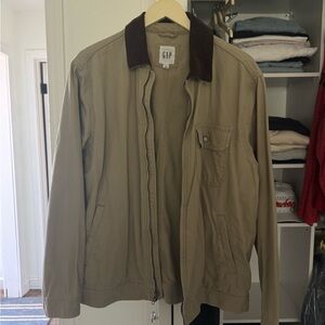 GAP Tan Jacket with Brown Collar